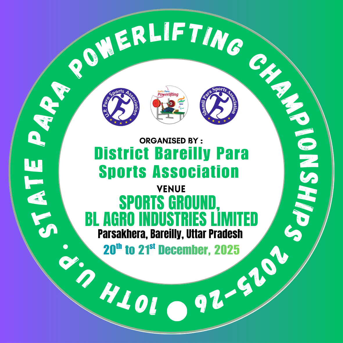 10th U.P. State Para Powerlifting Championship-2025-26